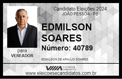 Candidato EDMILSON SOARES 2024 - JOÃO PESSOA - Eleições