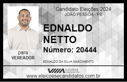 Candidato EDNALDO NETTO 2024 - JOÃO PESSOA - Eleições