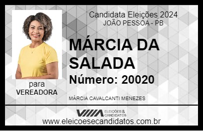 Candidato MÁRCIA DA SALADA 2024 - JOÃO PESSOA - Eleições