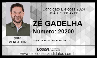 Candidato ZÉ GADELHA 2024 - JOÃO PESSOA - Eleições