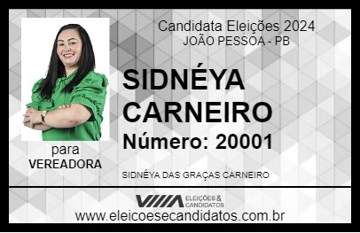 Candidato SIDNÉYA CARNEIRO 2024 - JOÃO PESSOA - Eleições