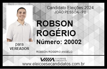 Candidato ROBSON ROGÉRIO 2024 - JOÃO PESSOA - Eleições