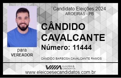 Candidato CÂNDIDO CAVALCANTE 2024 - AROEIRAS - Eleições