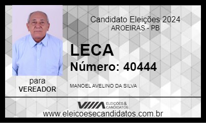 Candidato LECA 2024 - AROEIRAS - Eleições