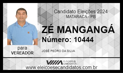 Candidato ZÉ MANGANGÁ 2024 - MATARACA - Eleições