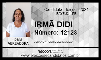 Candidato IRMÃ DIDI 2024 - BAYEUX - Eleições