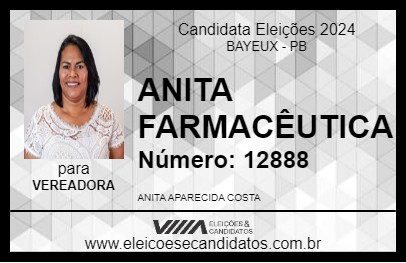 Candidato ANITA FARMACÊUTICA 2024 - BAYEUX - Eleições