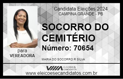 Candidato SOCORRO DO CEMITÉRIO 2024 - CAMPINA GRANDE - Eleições