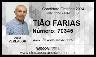 Candidato TIÃO FARIAS 2024 - CAMPINA GRANDE - Eleições