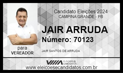 Candidato JAIR ARRUDA 2024 - CAMPINA GRANDE - Eleições