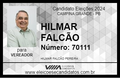 Candidato HILMAR FALCÃO 2024 - CAMPINA GRANDE - Eleições