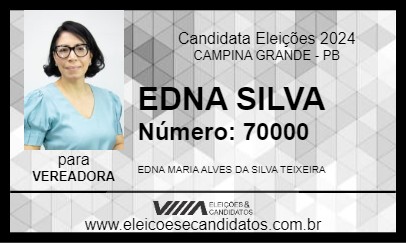 Candidato EDNA SILVA 2024 - CAMPINA GRANDE - Eleições