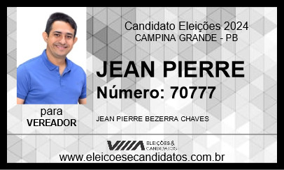 Candidato JEAN PIERRE 2024 - CAMPINA GRANDE - Eleições