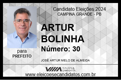 Candidato ARTUR BOLINHA 2024 - CAMPINA GRANDE - Eleições