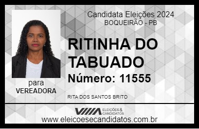 Candidato RITINHA DO TABUADO 2024 - BOQUEIRÃO - Eleições