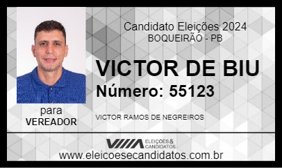 Candidato VICTOR DE BIU 2024 - BOQUEIRÃO - Eleições