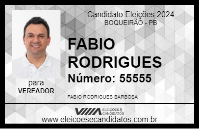 Candidato FABIO RODRIGUES 2024 - BOQUEIRÃO - Eleições