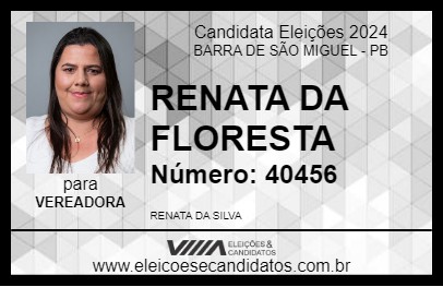 Candidato RENATA DA FLORESTA 2024 - BARRA DE SÃO MIGUEL - Eleições