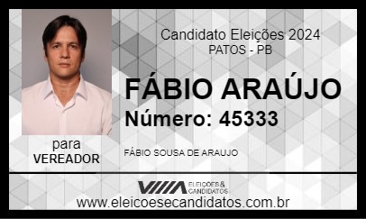 Candidato FÁBIO ARAÚJO 2024 - PATOS - Eleições