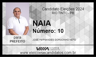 Candidato NAIA 2024 - RIO TINTO - Eleições