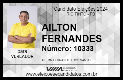 Candidato AILTON FERNANDES 2024 - RIO TINTO - Eleições