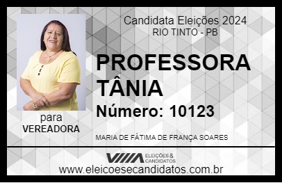 Candidato PROFESSORA TÂNIA 2024 - RIO TINTO - Eleições