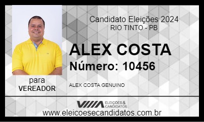 Candidato ALEX COSTA 2024 - RIO TINTO - Eleições