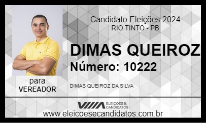 Candidato DIMAS QUEIROZ 2024 - RIO TINTO - Eleições