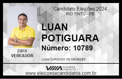 Candidato LUAN POTIGUARA 2024 - RIO TINTO - Eleições