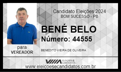 Candidato BENÉ BELO 2024 - BOM SUCESSO - Eleições