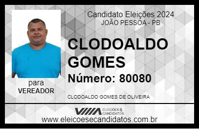 Candidato CLODOALDO GOMES 2024 - JOÃO PESSOA - Eleições