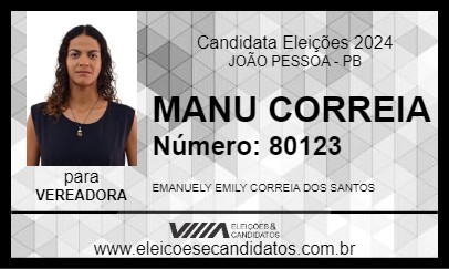 Candidato MANU CORREIA 2024 - JOÃO PESSOA - Eleições