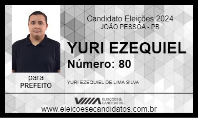 Candidato YURI EZEQUIEL 2024 - JOÃO PESSOA - Eleições