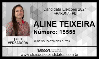 Candidato ALINE NATANAEL 2024 - ARARUNA - Eleições