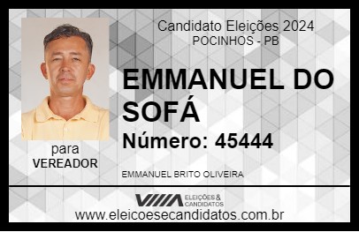 Candidato EMMANUEL DO SOFÁ 2024 - POCINHOS - Eleições