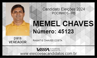 Candidato MEMEL CHAVES 2024 - POCINHOS - Eleições