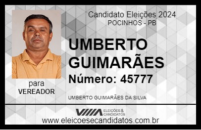 Candidato UMBERTO GUIMARÃES 2024 - POCINHOS - Eleições