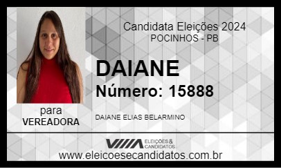 Candidato DAIANE 2024 - POCINHOS - Eleições