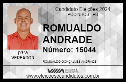 Candidato ROMUALDO ANDRADE 2024 - POCINHOS - Eleições