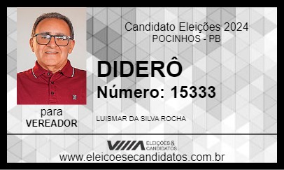 Candidato DIDERÔ 2024 - POCINHOS - Eleições