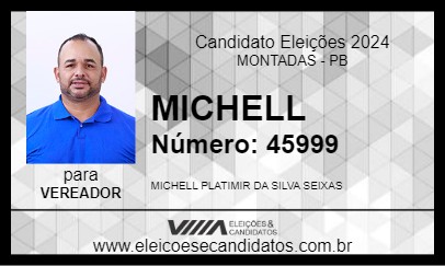 Candidato MICHELL 2024 - MONTADAS - Eleições