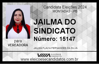 Candidato JAILMA DO SINDICATO 2024 - MONTADAS - Eleições