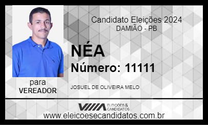 Candidato NÉA 2024 - DAMIÃO - Eleições