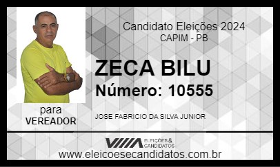 Candidato ZECA BILU 2024 - CAPIM - Eleições