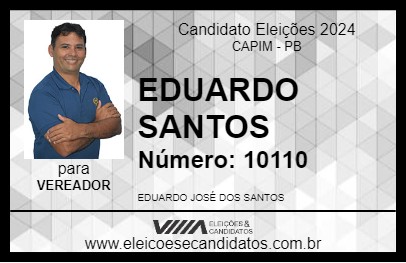 Candidato EDUARDO SANTOS 2024 - CAPIM - Eleições