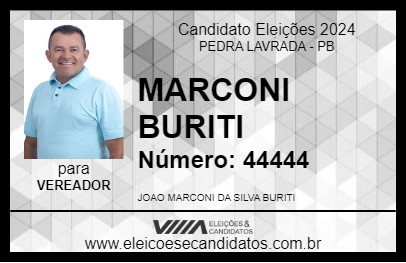 Candidato MARCONI BURITI 2024 - PEDRA LAVRADA - Eleições