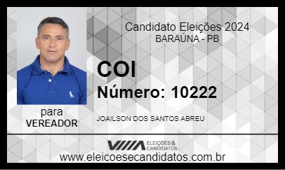 Candidato COI 2024 - BARAÚNA - Eleições