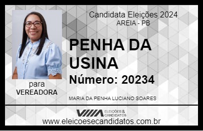 Candidato PENHA DA USINA 2024 - AREIA - Eleições