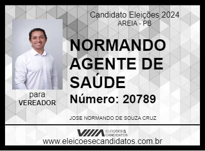 Candidato NORMANDO AGENTE DE SAÚDE 2024 - AREIA - Eleições