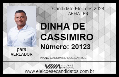 Candidato DINHA DE CASSIMIRO 2024 - AREIA - Eleições